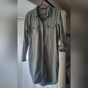 Vero Moda Forest Green Shirt Dress